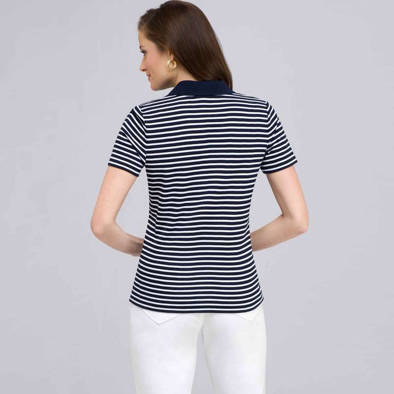 Knit Pullover, swiss navy & white, large image number 1